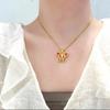 Court Style Diamond-set Zircon Retro Epoxy Silk Butterfly Pendant Diamond Necklace Temperament New Chinese Gold 2026
