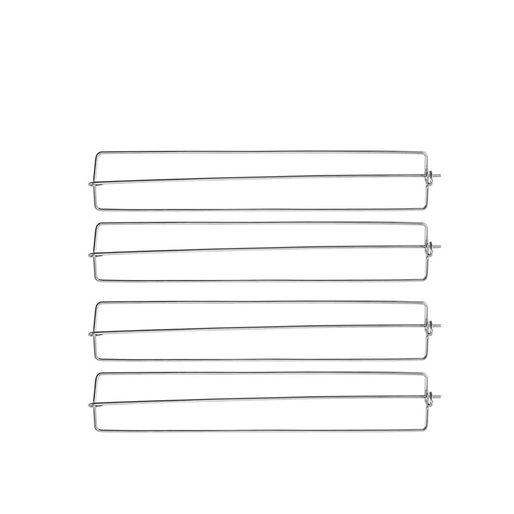 LMETJMA Chicken Wing BBQ Fork Stainless Steel Grilled Chicken Wing Rack Barbecue Wing Rails for Grilling Chicken Wings