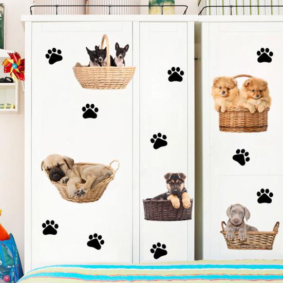 Tegneserie Pote Hund Valp Avtakbart Tapet Vegklistremerke DIY Dekal Barneromsdekor