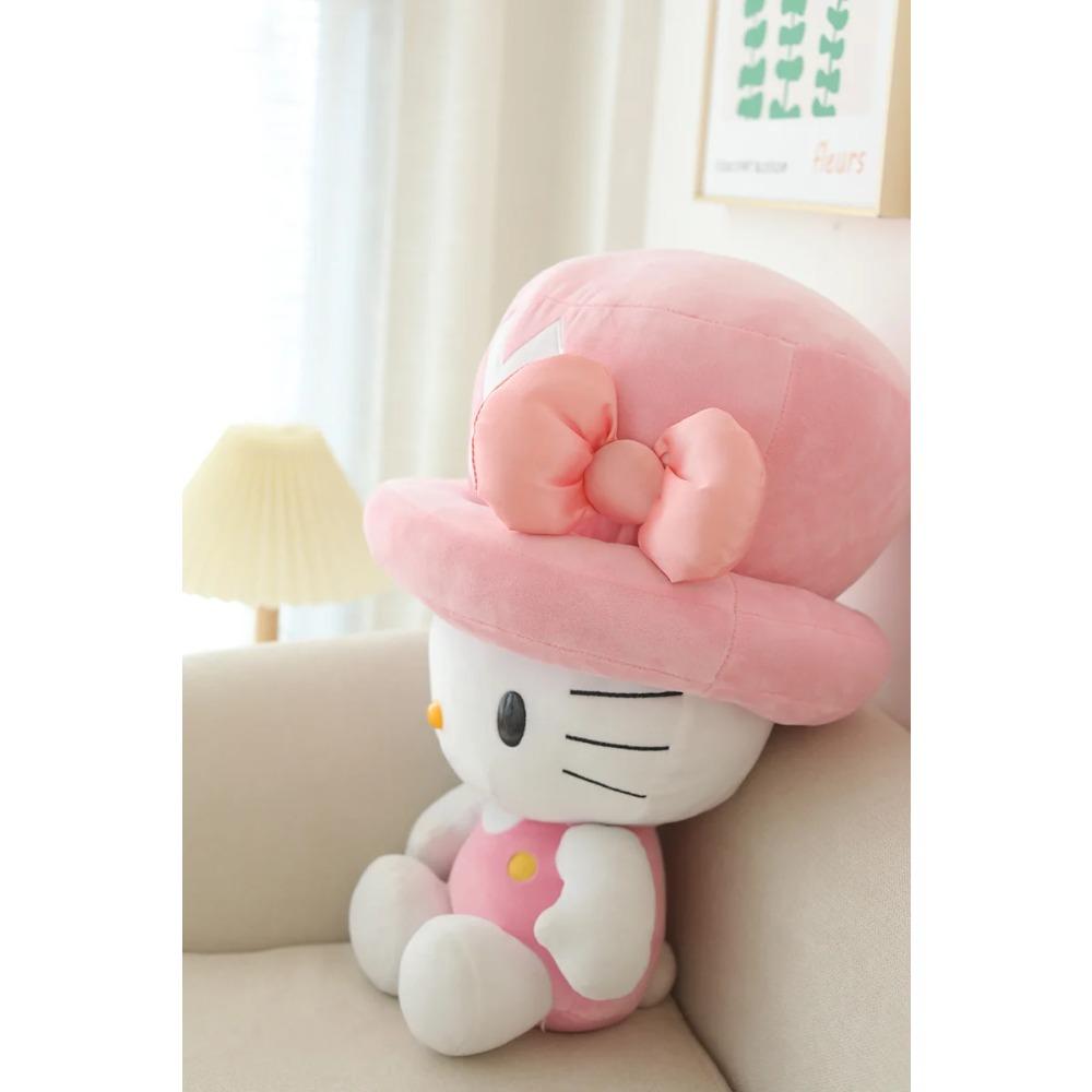 Kawaii Cartoon Series Kuromi Kitty Cat Plush Toy Pillow Soft Stuffed Plushies Anime Cartoon Doll Toys Hobbies Gift For Friend
