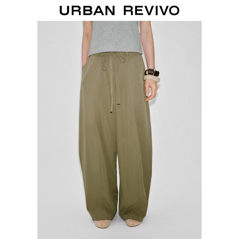 Women's Elastic Waist Wide-Leg Pants