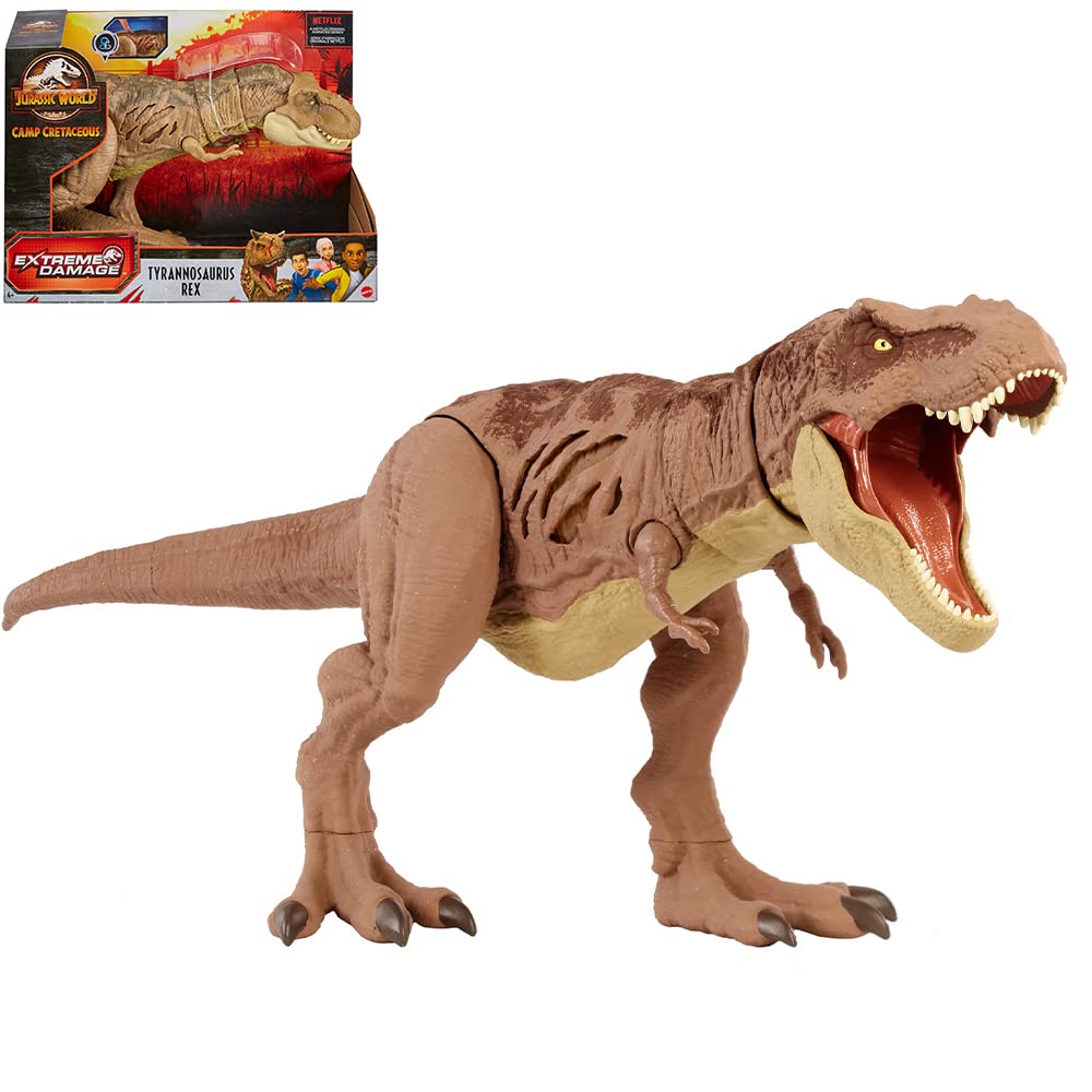 

Mattel Мир Юрского периода Поврежденный Т. Рекс [Общая длина: 43 см] [Для детей от 4 лет] GWN26