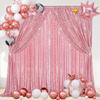 1 Pièce Fond à Sequins, Rideaux de Fond à Paillettes Scintillants Photographie pour Fête Mariage Anniversaire Noël Douche de Bébé Fond de Décoration