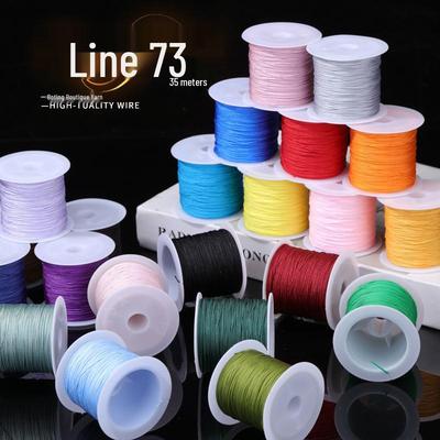 Boting No. 73 Red 0.6mm Non-Elastic Cord for DIY Necklace and Bracelet Crafting.