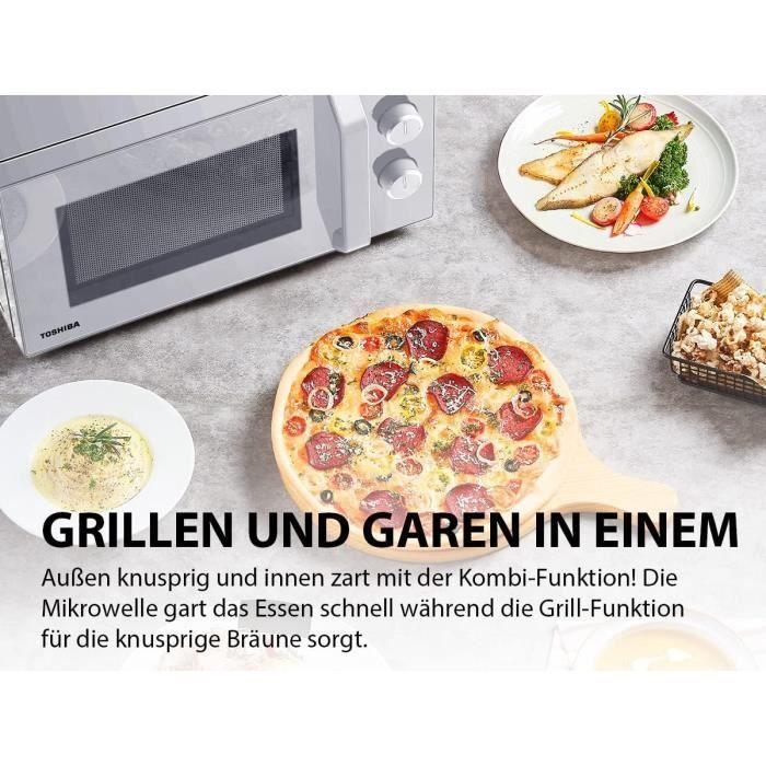 Toshiba MW2-MG20PFSL Four À Micro-ondes Avec Fonction Gril Croustillant Et Combiné,5 Niveaux De Puissance,1000 W De Puissance De