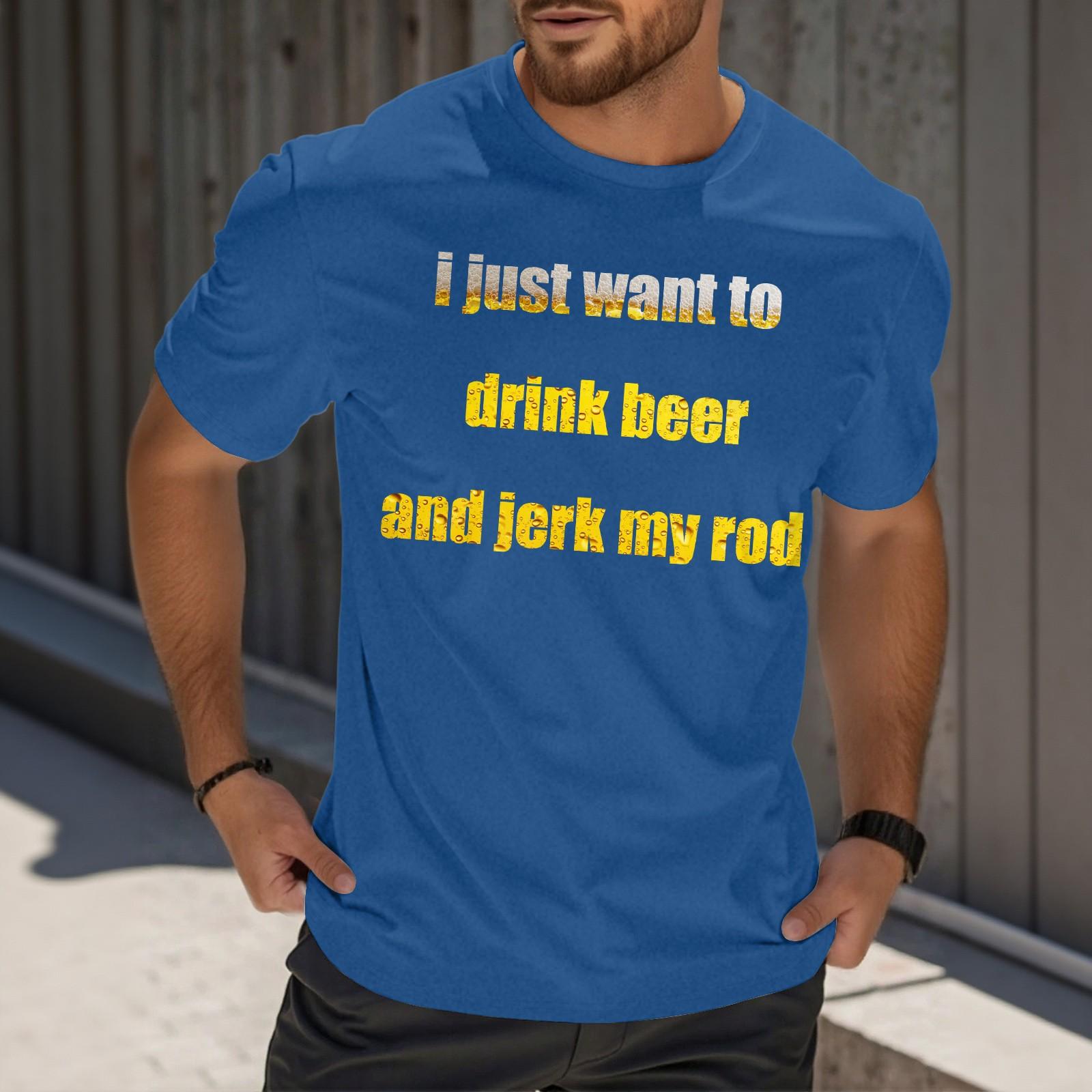 

Мужская повседневная футболка с круглым вырезом и короткими рукавами с принтом XL