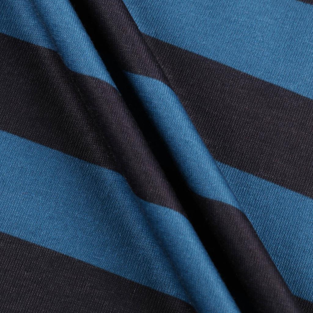 Damenmode Neues Rundhals-Langarmkleid Gestreiftes Freizeitkleid