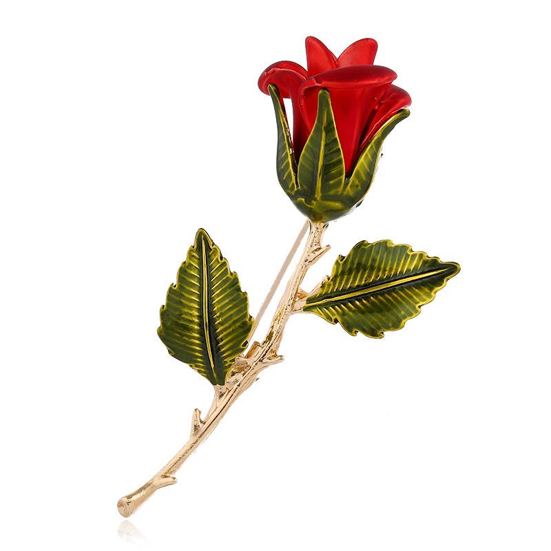 Plant simple literary brooch Little Prince rose high-end retro pin versatile corsage accessories women