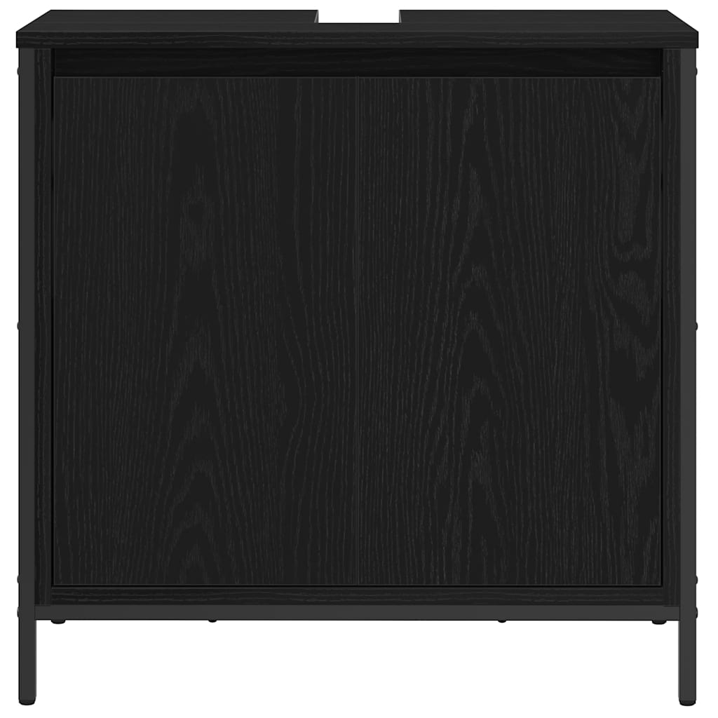 Black Bathroom Vanity Cabinet 60 x 34.5 x 60 cm
