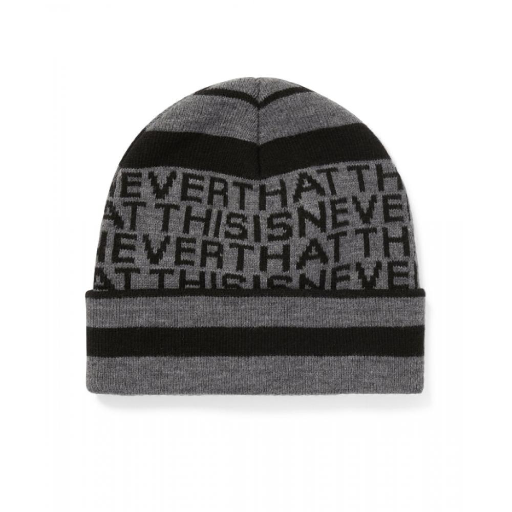 Thisisneverthat Striped Jacquard Beanie Grey F