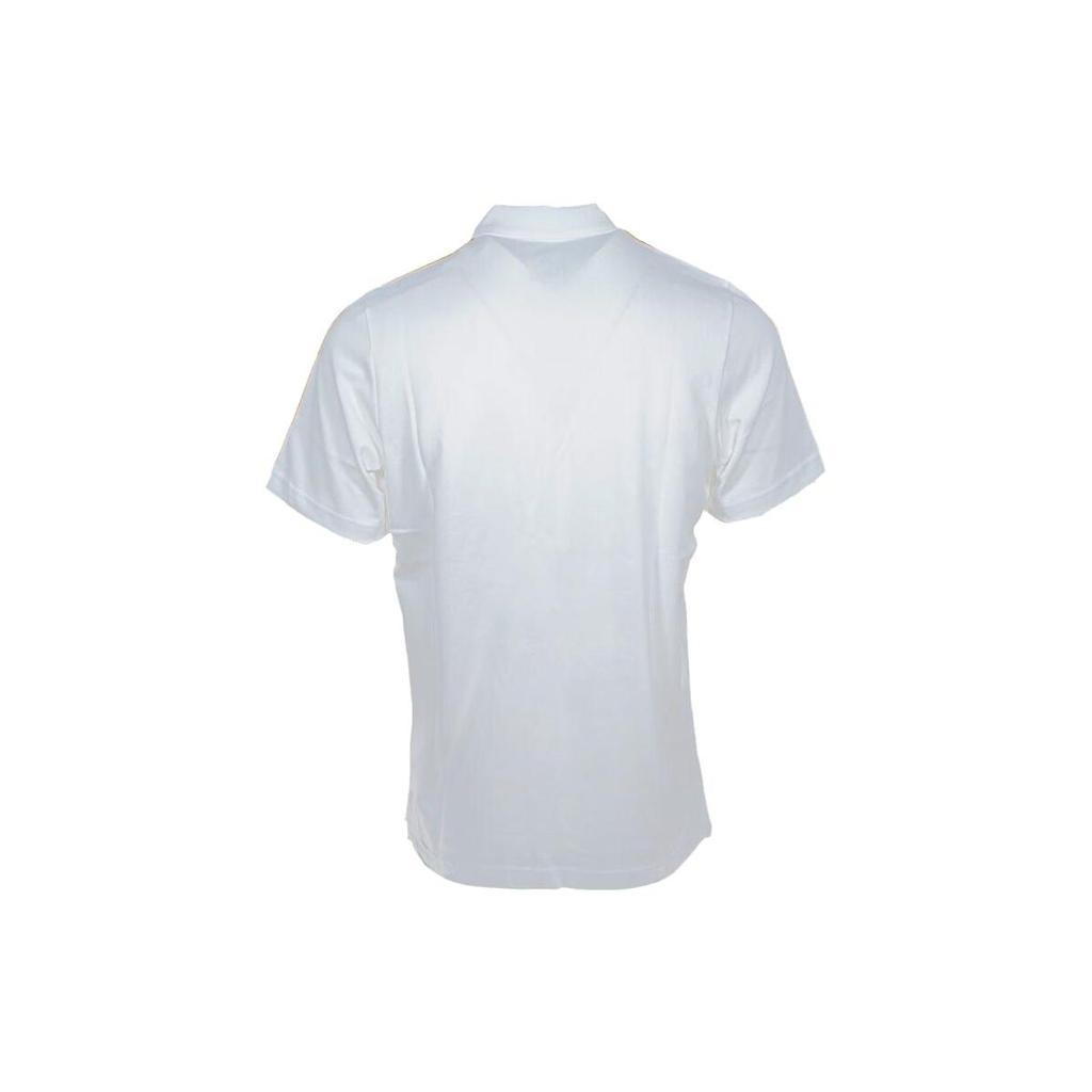 Adidas Logo Stripe Print Casual Short Sleeve T-Shirt Men Tops White HY0607