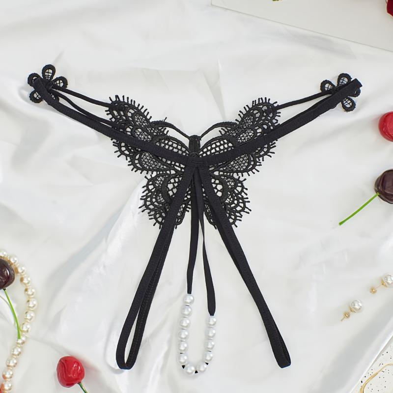 Tanga cu model în formă de fluture, chiloți intimi cu talie joasă, lenjerie sexy și lenjerie intimă pentru femei