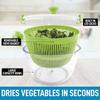 Salad Spinner Small Vegetable Dehydrator One-Hand Operation Lettuce Washer And Spinner with Serving Bowl 3.5L Fruit Drainer Salad Dryer