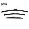 Replacement Front And Rear Wipers 3Pcs 24" 14" 10" Windshield Wiper Blades for MG ZS ZST EV All Weather Car Kit 2017-2024, Kit, Set Silent Natural
