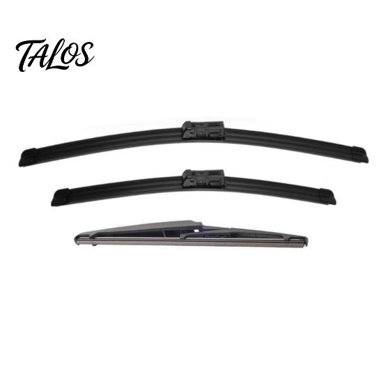 Replacement Front And Rear Wipers 3Pcs 24" 14" 10" Windshield Wiper Blades for MG ZS ZST EV All Weather Car Kit 2017-2024, Kit, Set Silent Natural