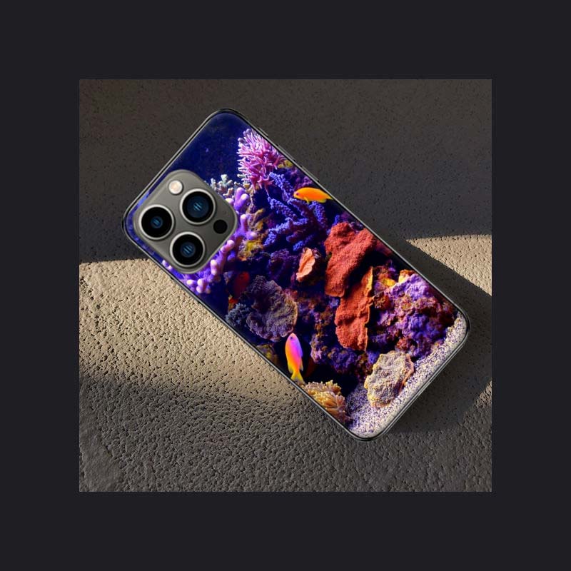 Coral Reefs and Their Small Fish Phone Case For Apple Iphone 16E 16 Pro Max 15 Plus Soft 13 12 Mini Cover 11 14 Pro Max Capa 8 7