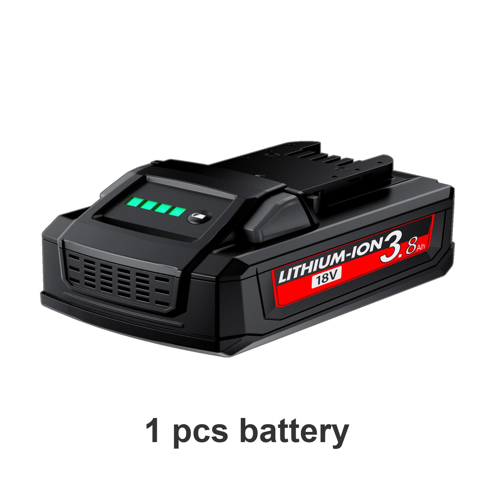 3800mAh For Milwaukee M18 18V Battery Replacement Li-Ion Battery Charger ,Battery Adapter M18CPD-402C M18CPD Power Tool Battery set 1