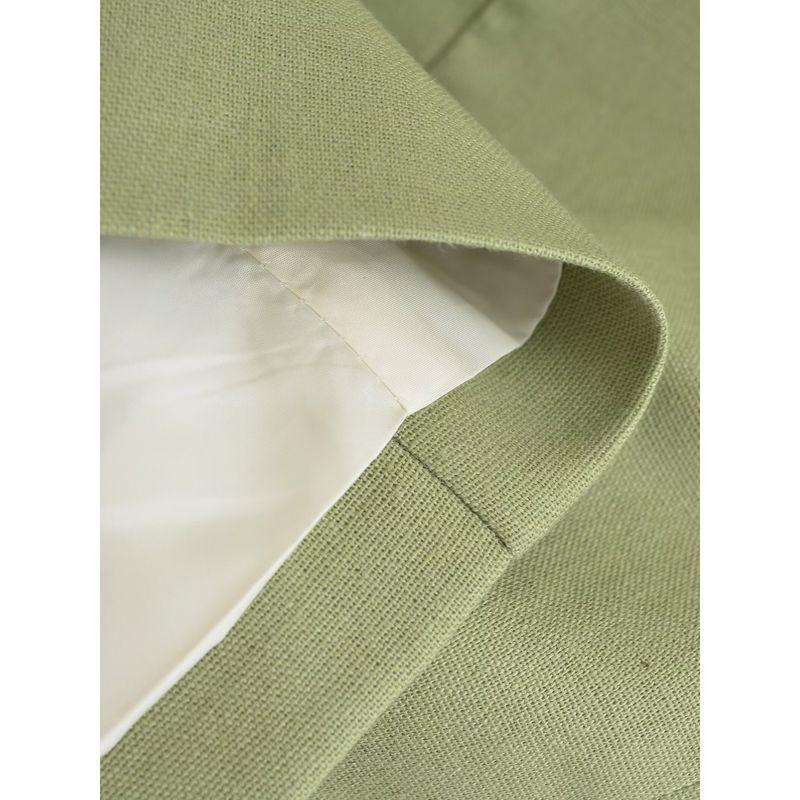 Kaslead New Arrival Women's Fashion Style Linen Blend Vest Casual Shorts 8025939 8026939