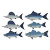 Hanging Fish Sculpture,Nursery Coastal Ornament Beach Theme Decor Nautical Wooden Wall Plaque for Ocean Theme Room Outside Hotel