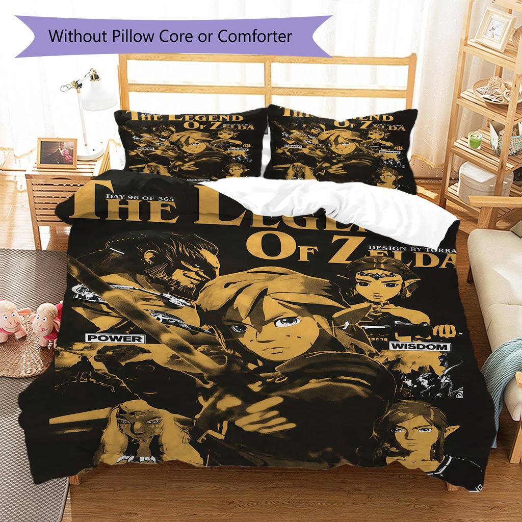 Fantasy and action Pattern Bedding Quilt Set Quilt Cover Pillowcase Home Decoration Birthday Gift (1 * duvet cover + 2 * pillowcase, without core)