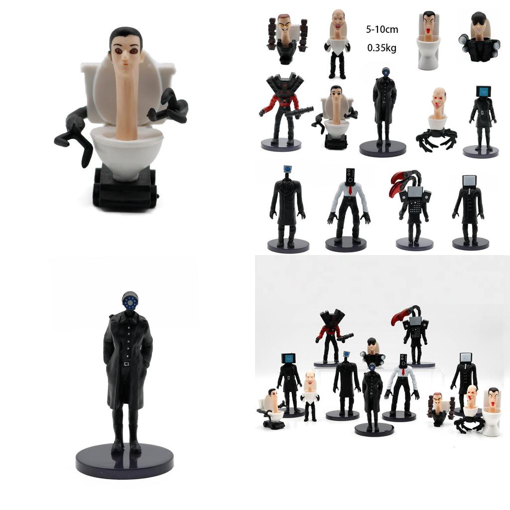 PVC-Material Toilettenmann vs. Überwachungsmann Figur Spielzeug Großhandel Jungenpuppe Anhänger Geschenk G291983 Toilettenmann 13 Stile