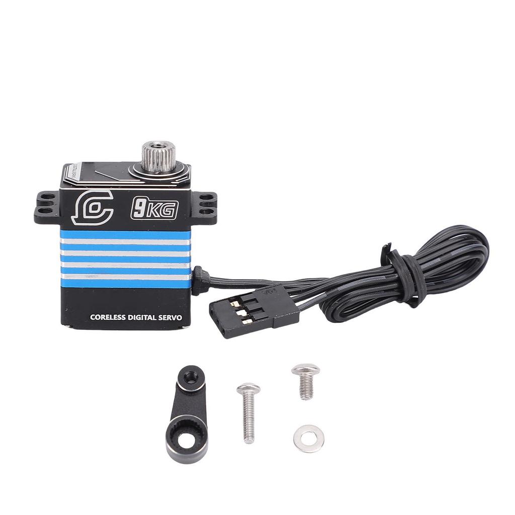 9KG RC Digital Micro Servo with Arm IP66 Water Proof Metal Servo Replacement for SCX10 III 1/18 Craw