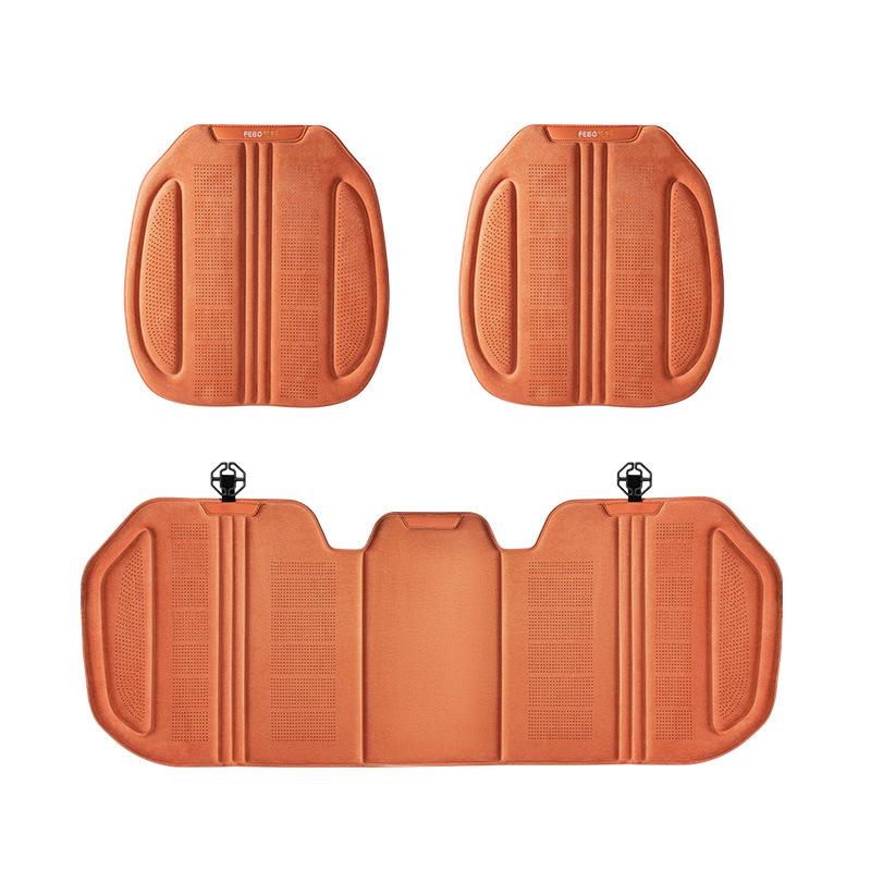 AION Universal Four Seasons Car Seat Cushion Set – Breathable Front & Rear Suede Pads.