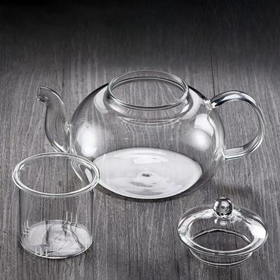 Heat Resistant Glass Tea Pot,Glass Teapot With Infuser Tea Leaf Herbal Coffee Pot Tea Set Practical Bottle Flower TeaCup