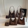 Retro Leopard Print Bucket Shoulder Bag - Women's Niche Design