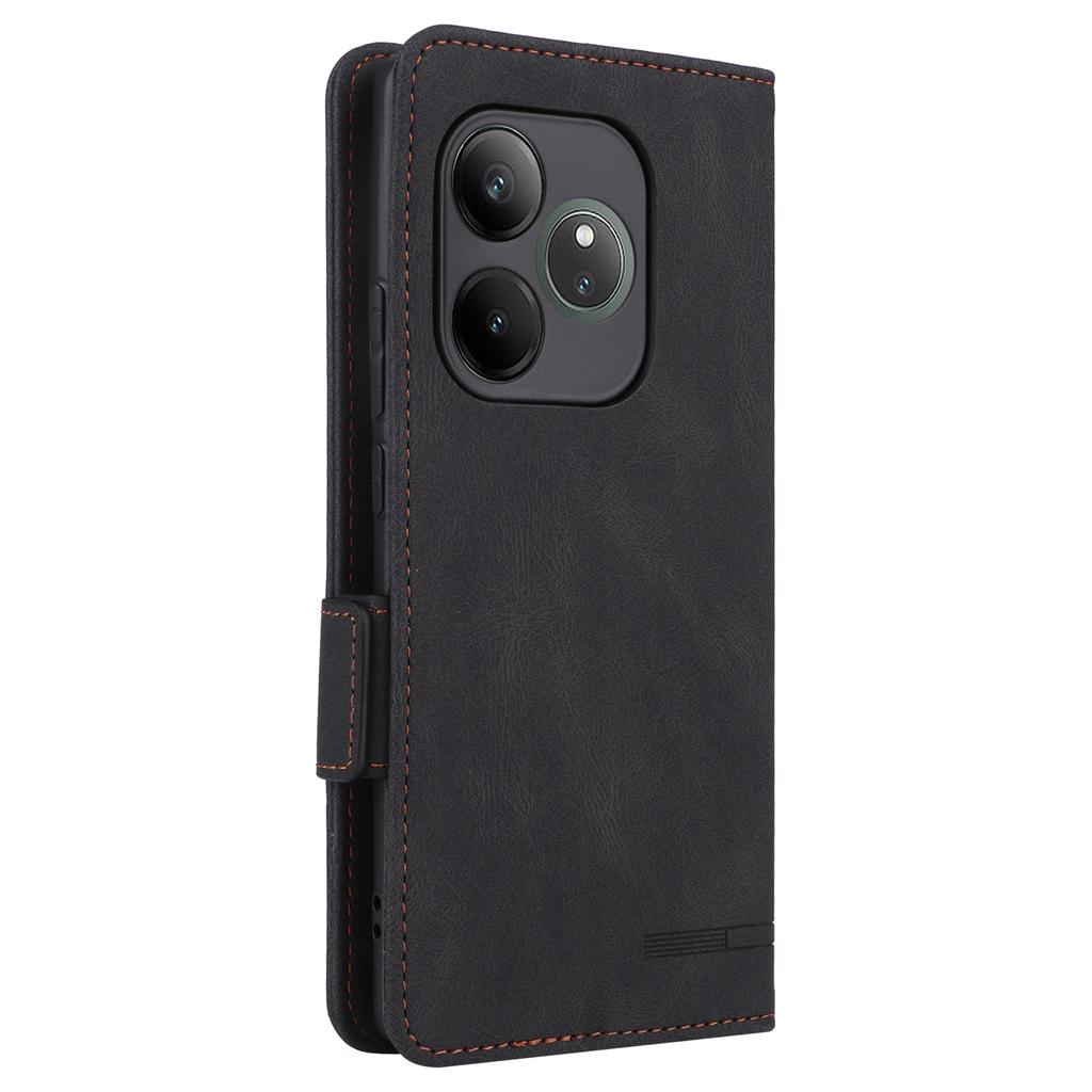 For Realme GT 6 5G/GT 6T 5G/GT Neo6 5G/GT Neo6 SE 5G Case Leather Wallet Hardware Decor Phone Cover