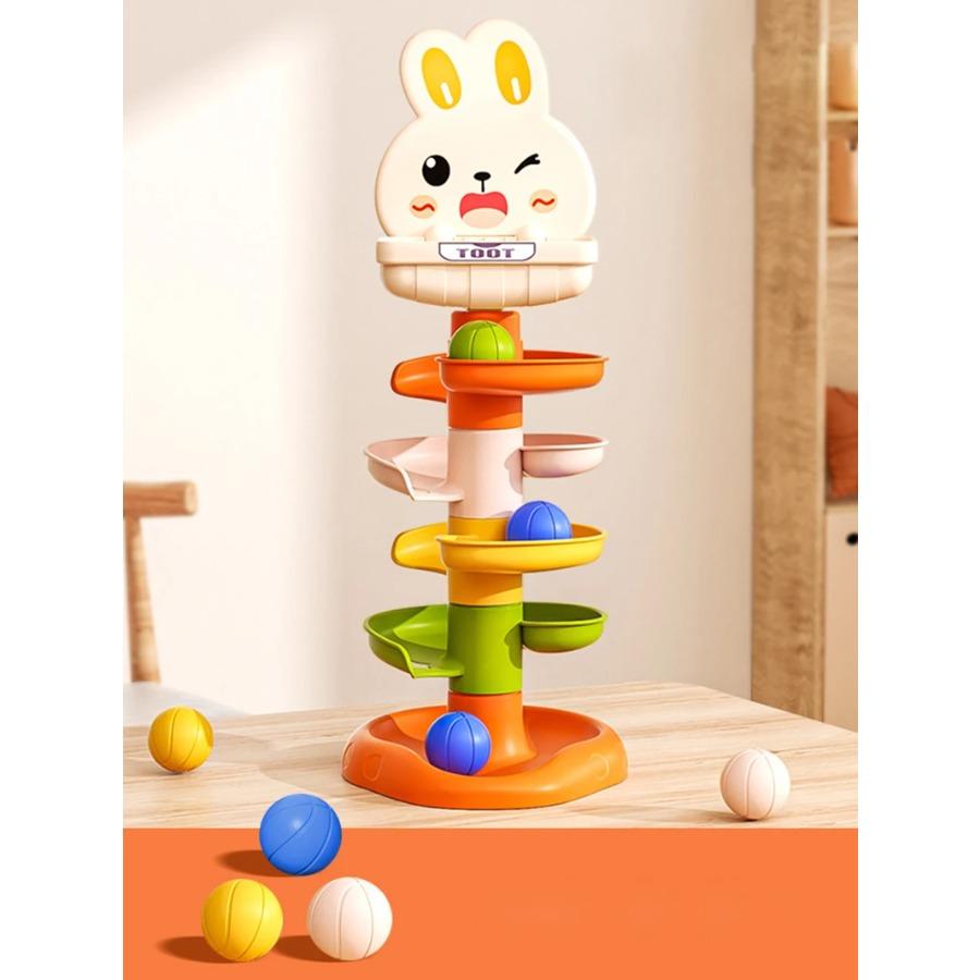 Ball Drop Toys for Toddler Montessori Stacking Tower Toy Baby Development Games Educational Learning Activity Birthday Gift