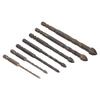Drill Bit Set Unique Cross Design Cemented Carbide Hex Power Bits for Glass Ceramic Glass Tile Full