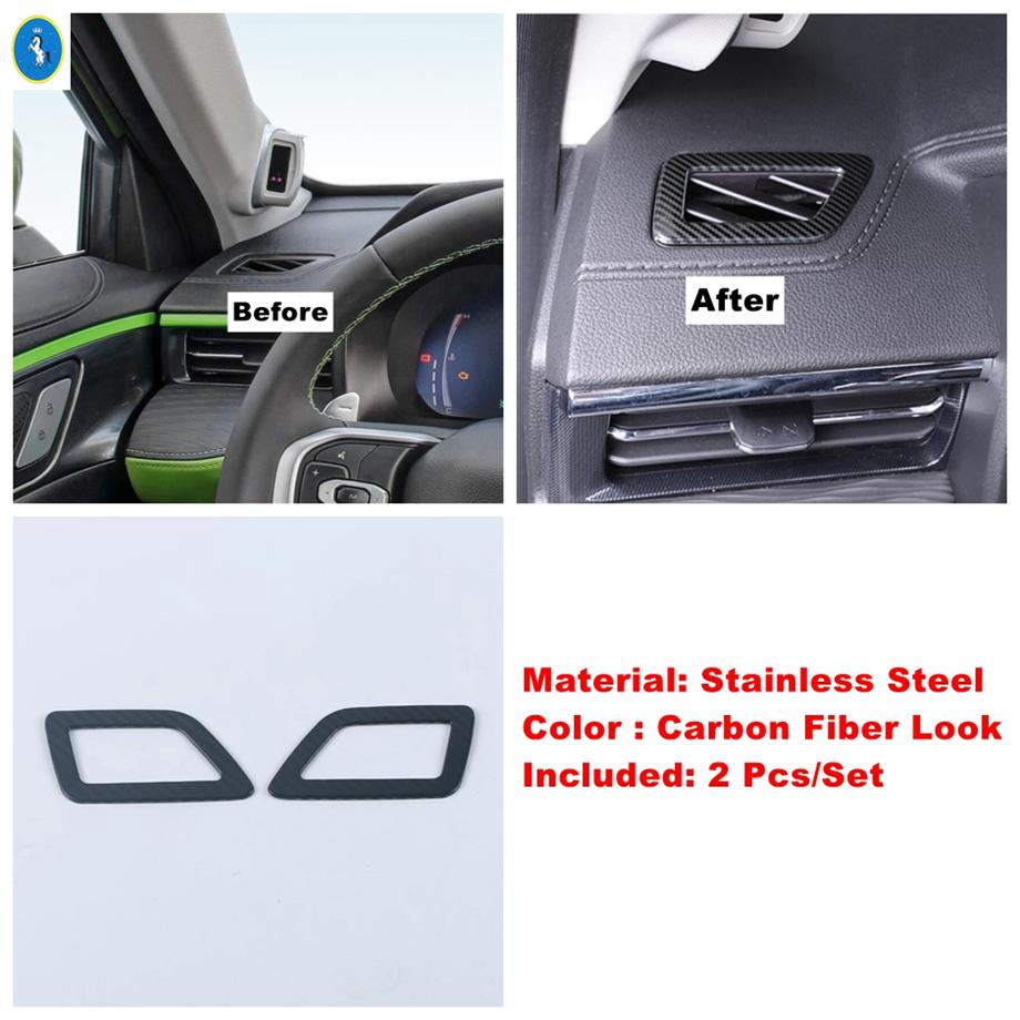 Carbon Fiber Auto Water Cup Holder / Gear Panel / Glove Storage Box Cover Trim Accessories For Haval Jolion    2024