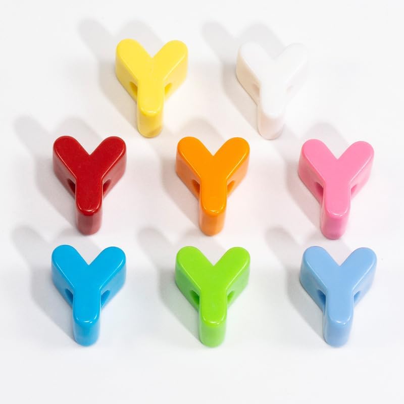 10PCS Colorful 26 Letter Beads 20mm Loose Beads Big Hole DIY Jewelry Making Kit Bracelet keychain for Educators to Learn Letters