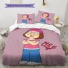 Meg Griffin Pattern Bedding Home Decoration Birthday Gift ( 1 duvet cover + 2 pillowcase, without core),fan merchandise.