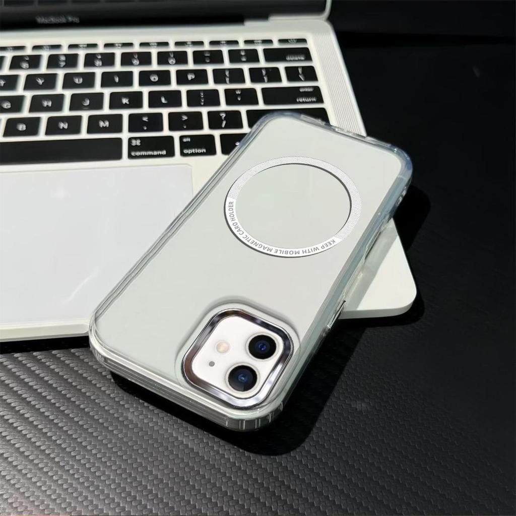 Magnetic Clear Phone Case for iPhone 12,11 Card Insert DIY Photo Holder Soft TPU Cover