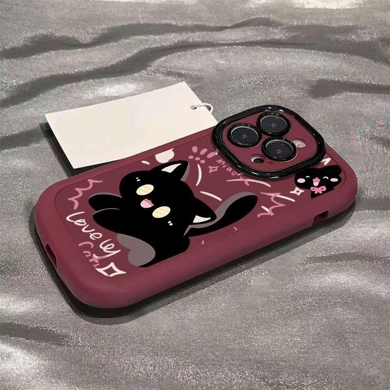 Applicable To Iphone11promax Mobile Phone Case Silicone Puff Case 11 Huawei 11 All-inclusive Ins Wind Surprise Cat