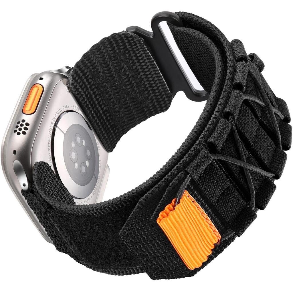 Uhrenarmband für Apple Watch Serie 10 Ultra 9 8 7 SE 6 5 4 3 2 1 46mm 49mm 45mm 44mm 42mm Gewebtes Nylon Klettband