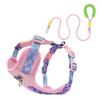 Adjustable Dog Harness Small Medium Breeds Color Block Design Comfortable Chest Vest With Leash XS To L Sizes