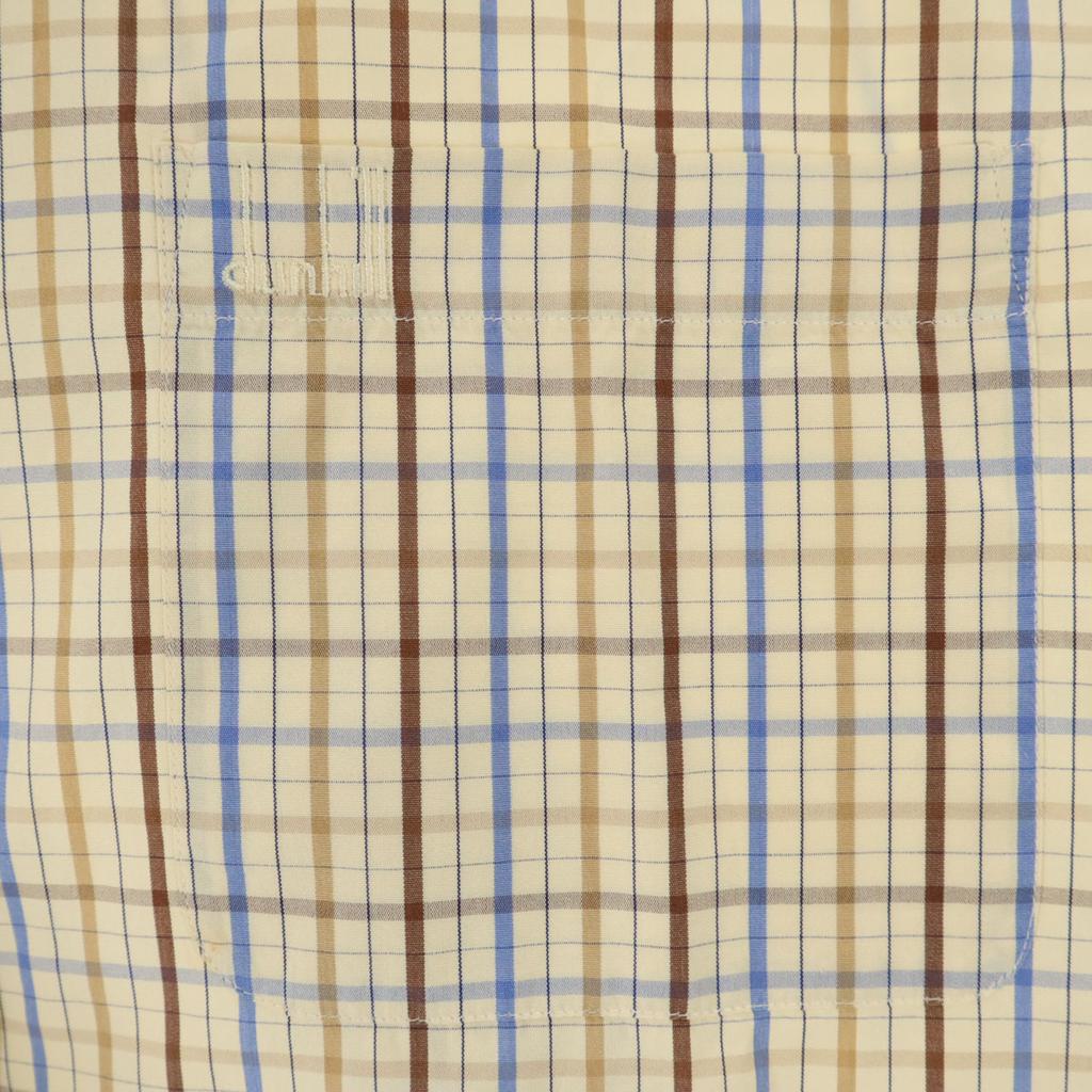 Dunhill check Short sleeve Button down shirt L Yellow Men's Used