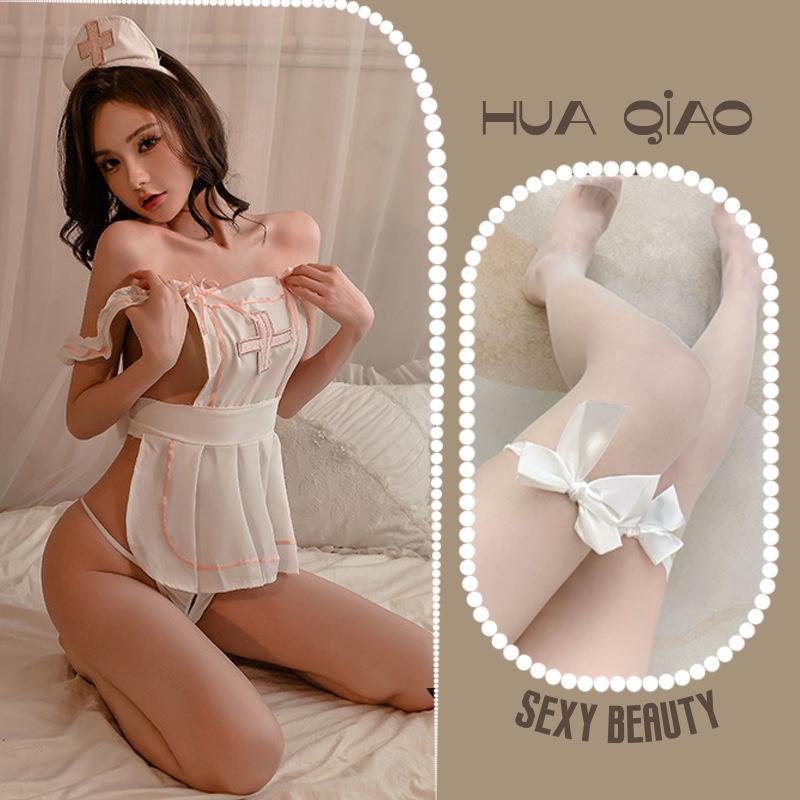 Sexy lingerie nurse uniform cos seduction cosplay hollowed out free nightgown flirting lingerie