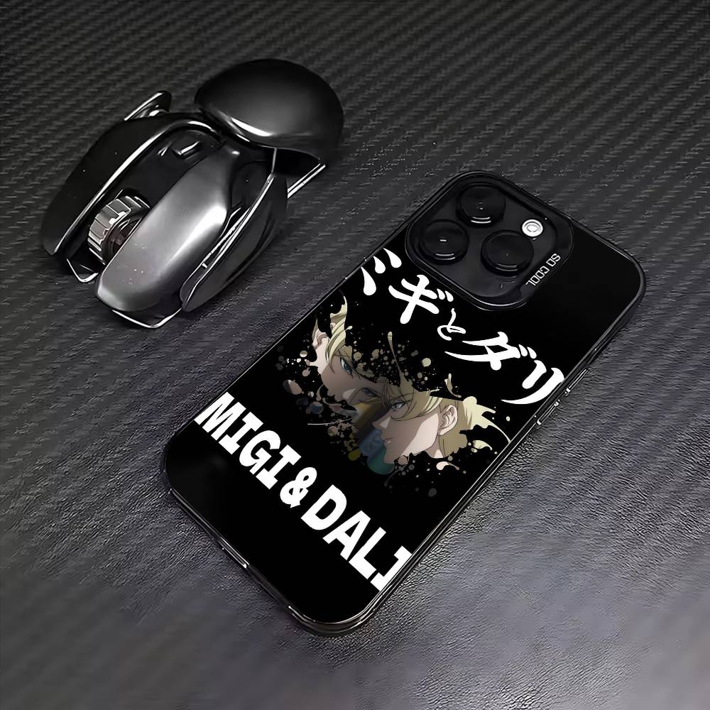 Anime M-Migi to Dali  Phone Case For iPhone17,16,15,14,13,12,11 Plus,Pro Max Colored Silver Plated Inside Cover