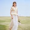 Women's Elegant V-Neck Knit Short-Sleeve Top