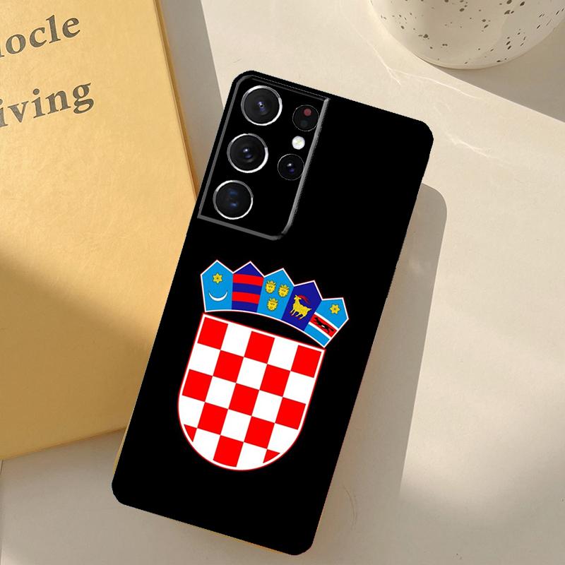 Croatia Flag Phone Case For Samsung Galaxy S25 S20 S21 S22 S23 S24 Ultra S9 S10 Plus S24 FE Cover Shell