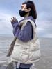 Glossy Wash-Free Down Cotton Vest for Women - Autumn/Winter Stand-Up Collar, Sleeveless, Fashionable Outerwear