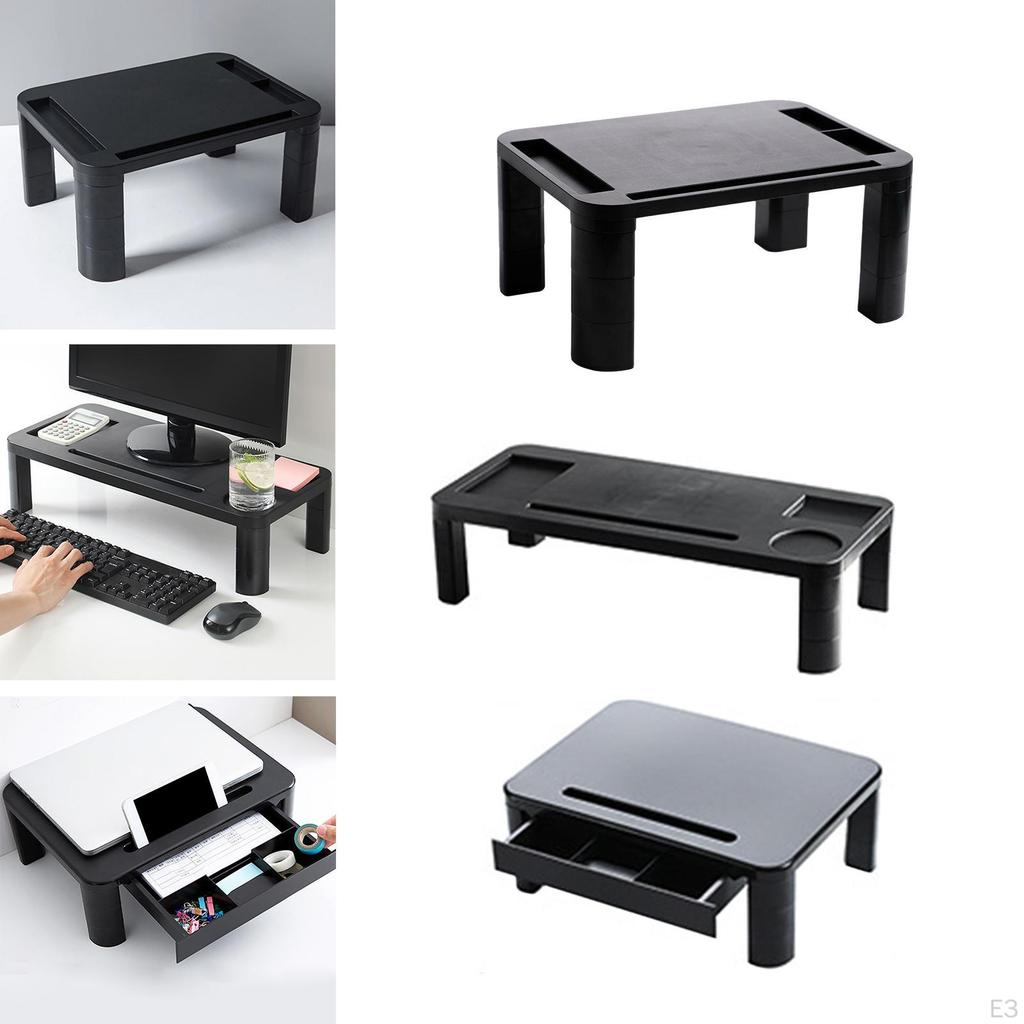 Computer Monitor Stand Riser with Phone and Pen Slot/ Save Space Ergonomic Organizer Shelf/