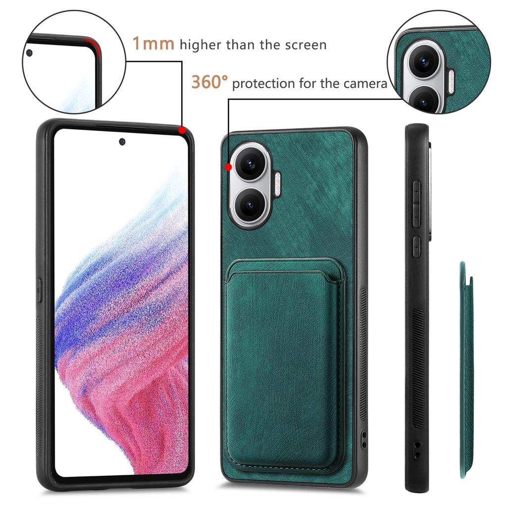 For Xiaomi Redmi Turbo 4 Pro 5G Magnetic Case Leather Back Cover with Detachable Card Holder