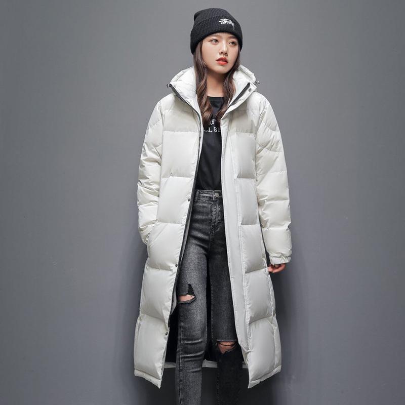 Men's Down Jacket Men's Medium and Long Winter Korean Version Thickened Jacket Trendy Fashion Couple Tooling Down Jacket