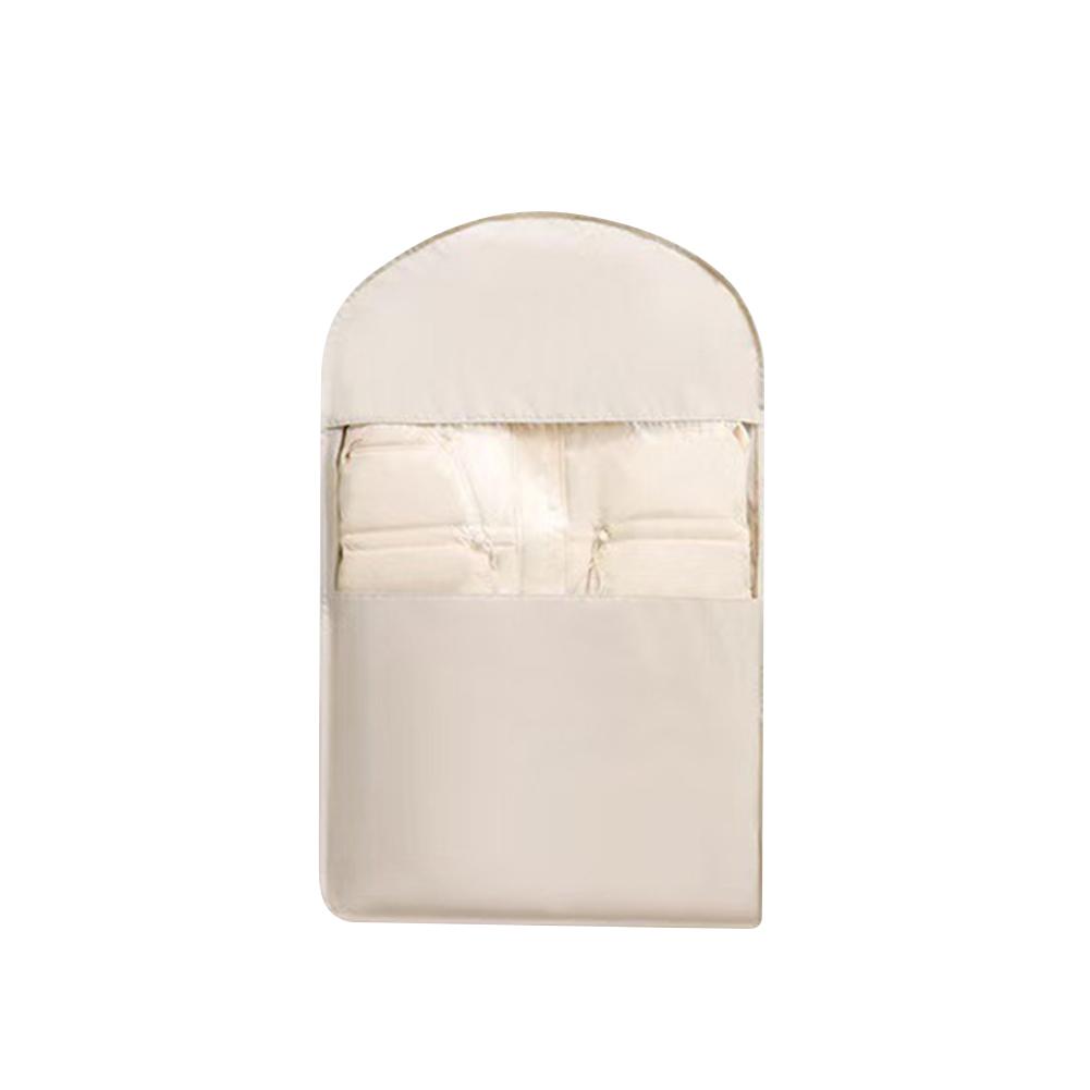 Clothes Hanging Dust Cover Wedding Dress Cover Suit Coat Storage Bag with Self Compression Zipper Space Saver Clothes Cover