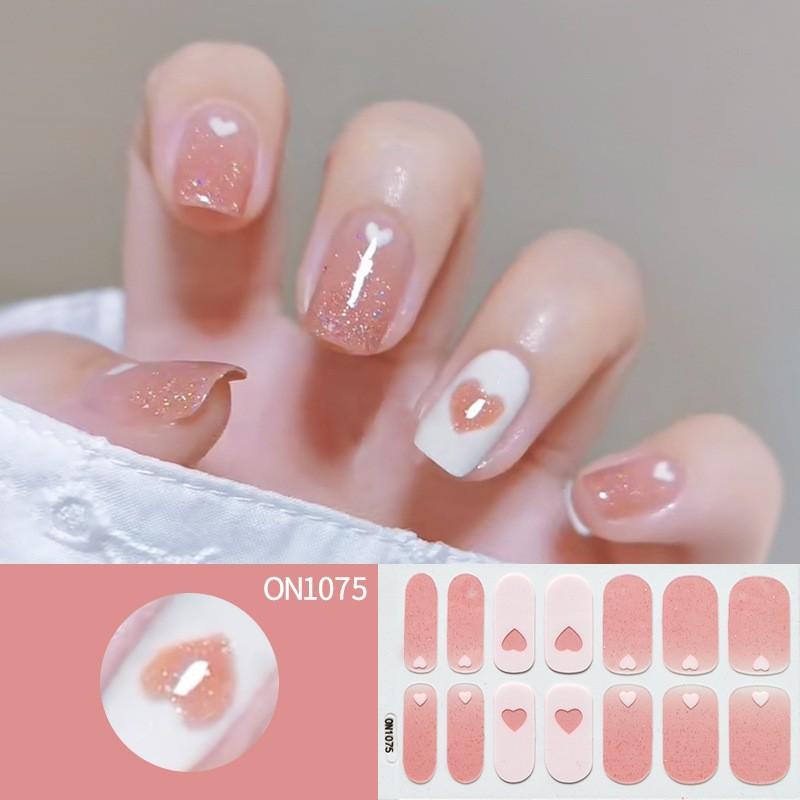 Nail Art No-bake Nail Stickers Full Stickers, 14-finger No-bake Gel Nail Stickers, Nail Art Full Stickers